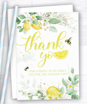 Summer Lemons Thank You Cards