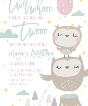 Twit-Two Party Invitations